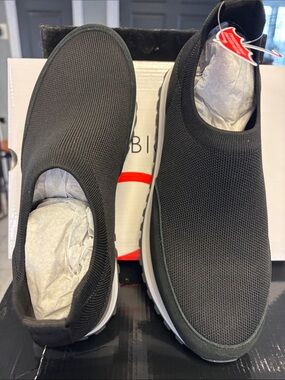 Blondo Black Knit Slip-On Sneaker with White Sole